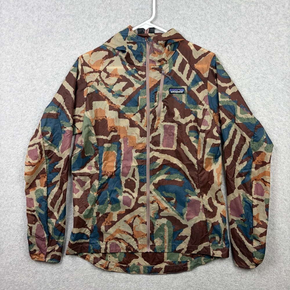 Patagonia Houdini Jacket Womens Medium Thriving Planet Ultralight Hooded Zip Up